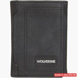 Men's RFID Blocking Leather Trifold Wallet with ID Window